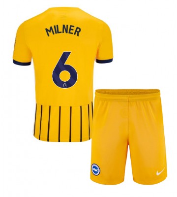 Brighton James Milner #6 Borta Kläder Barn 2024-25 Kortärmad (+ Korta byxor)